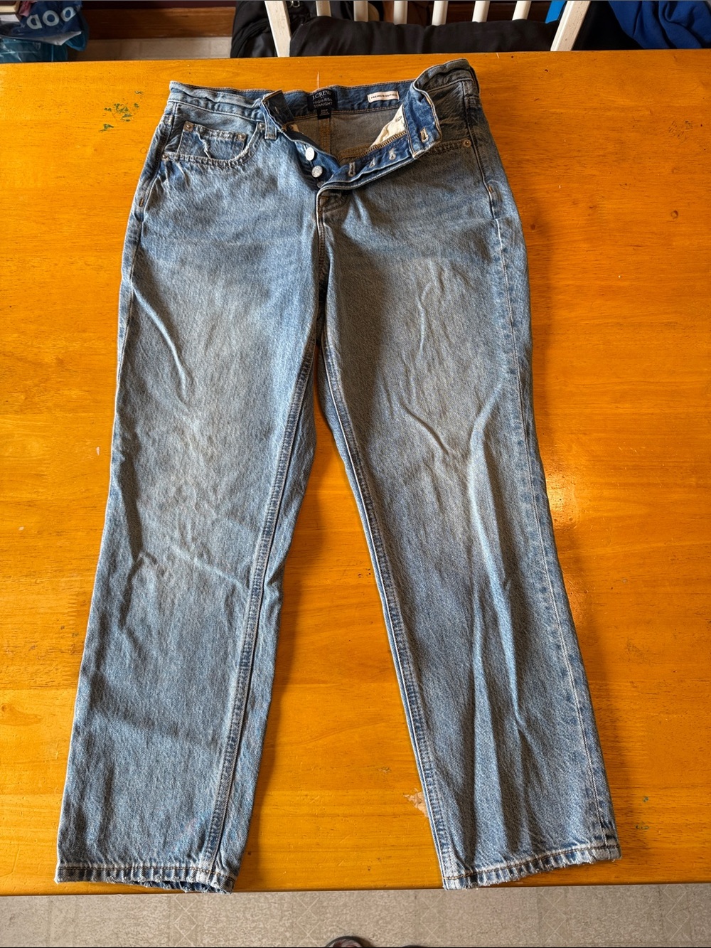 J. Crew High Rise Straight Premium Edition button fly jeans. Petite 26